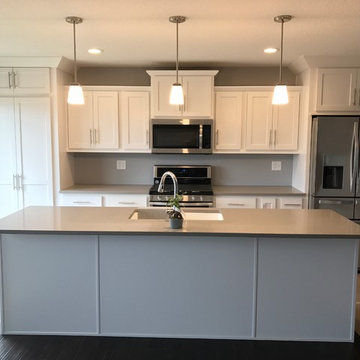 Milan, IL New Construction MSI Quartz Koch Express Cabinets White and Java
