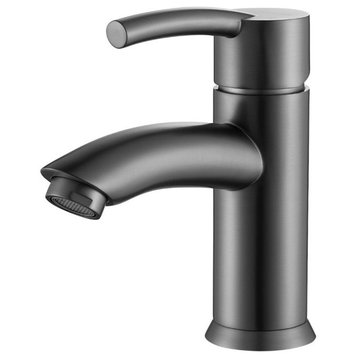 Vinnova Bliss Single Handle Basin Bathroom Faucet in Gunmetal Gray