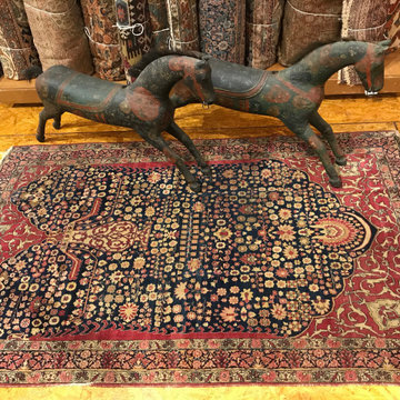 Antique Persian Kerman Ravar Rug- Millefleur
