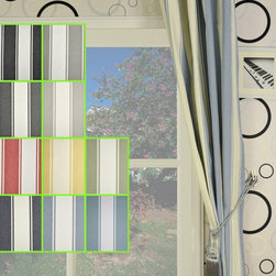 Moonbay Stripe Eyelet Cotton Curtains - Curtains