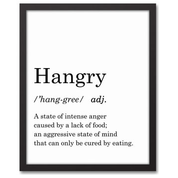Hangry 16x20 Black Framed Canvas