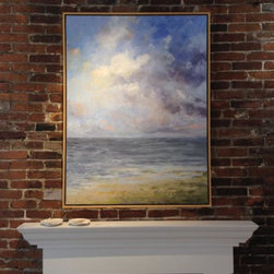 "A Day at the Beach" oil, 40x30" by Deborah Randall - Paintings