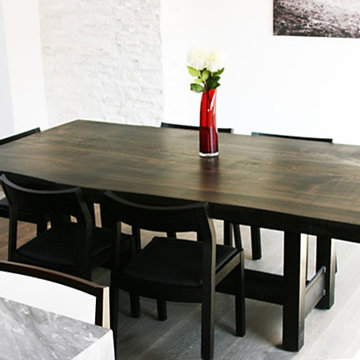 Live Edge Stained Dining Table
