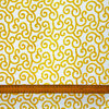Mimosa Yellow Scrolls By The Yard, 44 inches width Yellow Poly Viscose Burnout