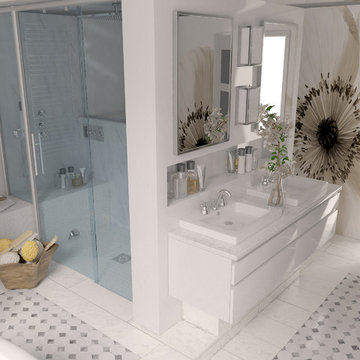Salle de bains en Marbre de Carrare