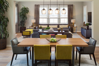 Inspiration for a transitional dining room in San Diego.