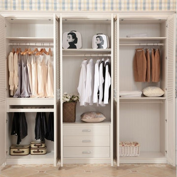 Modern Aluminum Louver Hinged Wardrobe YG11318