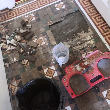 Victorian Hallway Floor Rebuilt and Restored in Leamington Spa