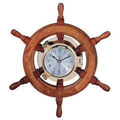 Antique Copper Deluxe Class Porthole Clock 12 -  Canada