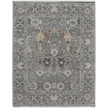 Amer Rugs Bristol BRS-15 Santas Gray Gray Hand-knotted - 8'x10' Rectangle