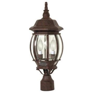 Nuvo Central Park 3 Light 21" Post Lantern with Clear Beveled Glass