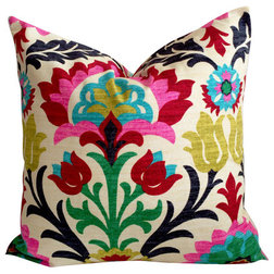 Traditional Decorative Pillows Desert Flower Pillow Cover With Zipper