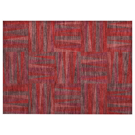 Machine Washable Indoor/Outdoor Chantille ACN1012 Red 1'8" x 2'6" Rug