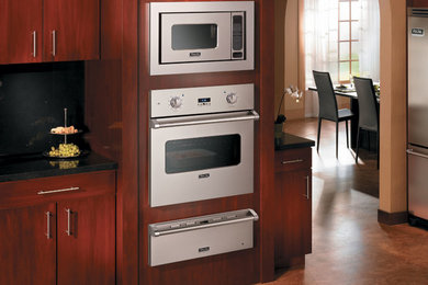 Viking 30" Electric Single Select Oven, with a warming tray and microwave