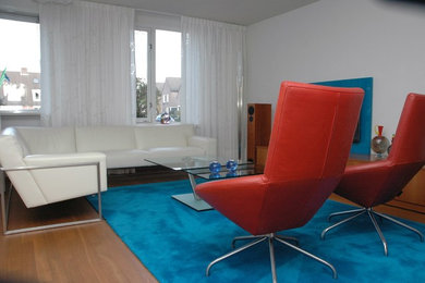 Example of a minimalist living room design in Amsterdam