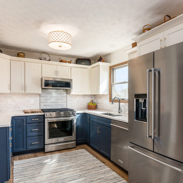 Transitional Kitchen Remodel With a New Bench Seating Area