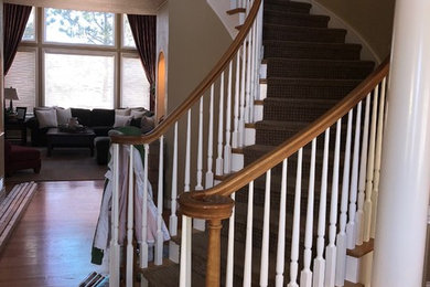 Example of a trendy staircase design in Denver
