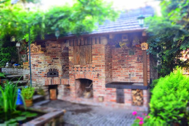 Inspiration for a rustic kitchen remodel in Other