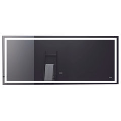 Ancerre Designs Immersion LED Frameless Mirror with Bluetooth, Defogger and Digital Display, 48 in. x 40 in.