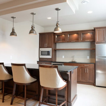 Transitional Style Basement Bar