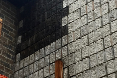 Repair bloc concrete wall
