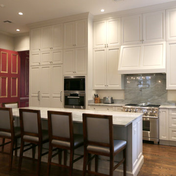 Large Eat in Kitchen with Floor to Ceiling Brookhaven Cabinetry