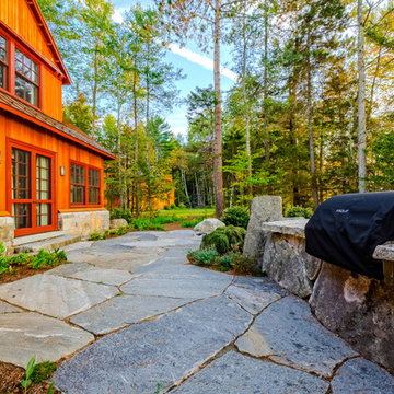 Lakeside Stone Patio and BBQ Grill