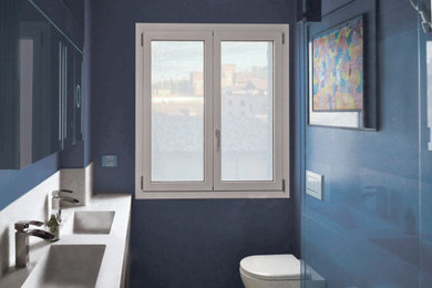 Vetri privacy per finestre bagno con tessuto Squid