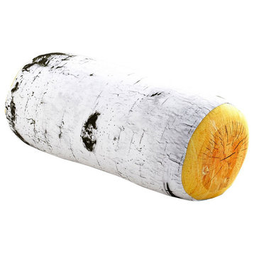 Lycra Birch Wood Log Roll Pillow
