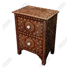 WOOD EN BONE 2 DRAWER BED SIDE CABINET - Furniture