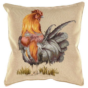 Rooster Tapestry Pillow 16'x16'