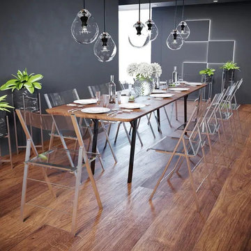 Modern Clear Lucite and Acrylic Folding Game Chairs