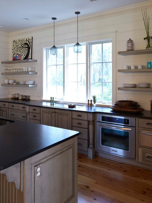 Distressed Grey Cabinets | Houzz