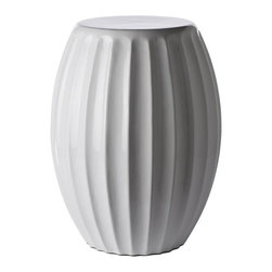 Gemma Lacquer Spot Accent Table, White - Side Tables And End Tables
