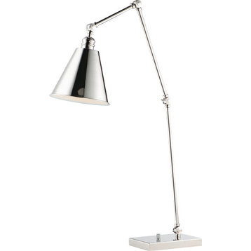 Library Table Lamp - Polished Nickel