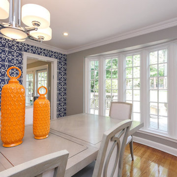 Modern Dining Room with New Bow Windows - Renewal by Andersen NJ