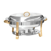 6 qt. Gold Accented Oval Chafer