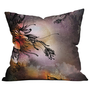 Iveta Abolina Purple Rain Outdoor Throw Pillow