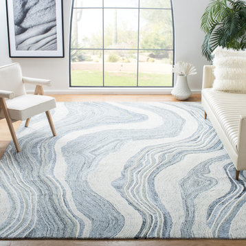 Safavieh Fifth Avenue Collection FTV121F Rug, Grey/Ivory, 6' X 6' Square