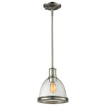 Z-Lite - Mason 1 Light Mini Pendant, 1, 3.6 - The simple vintage design of the Mason family is a warm welcome to any style in your home. Available in bronze, olde bronze, brushed nickel and chrome finishes. 13? pendants with metal and matte opal shades include a frosted glass diffuser.