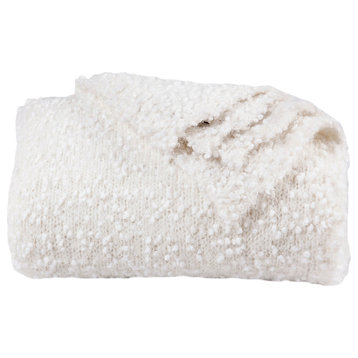 Pebble Creek Super Soft Throw Blanket, 50"x60", White