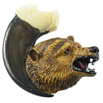 Grizzly Bear on Claw Knob - Resin, SIE-681361