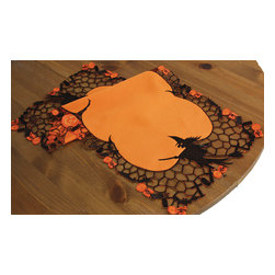 Xia Home Fashions - Witch Embroidered Cutwork Table Runner - Table Runners
