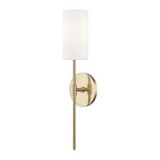 Olivia 1-Light Wall Sconce, Aged Brass Finish