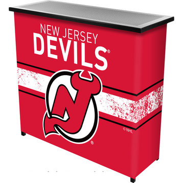NHL Portable Bar With Case, New Jersey Devils