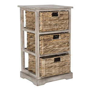 Safavieh Vedette 5 Wicker Basket Storage Chest Vedette 17 3 Inch