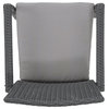 GDF Studio Tigua Outdoor Gray Wicker Dining Chair With Cushions, Set of 2