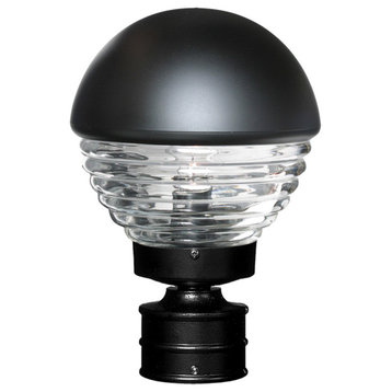 3061 Series 1 Light Post Light or Accessories, Black, Clear Glass