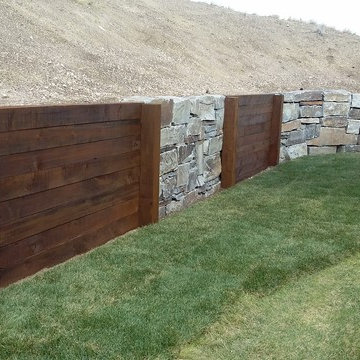 Langenfus - Timber and Quarried Stone Retaining Wall