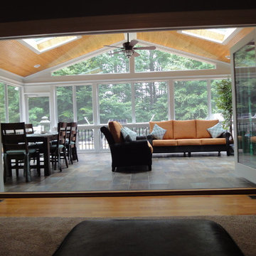 Raleigh NC 3 Season Room with Outdoor Fireplace